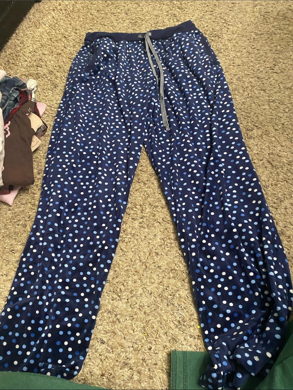 Nautica Navy Blue Polka Dot Pajama Pants